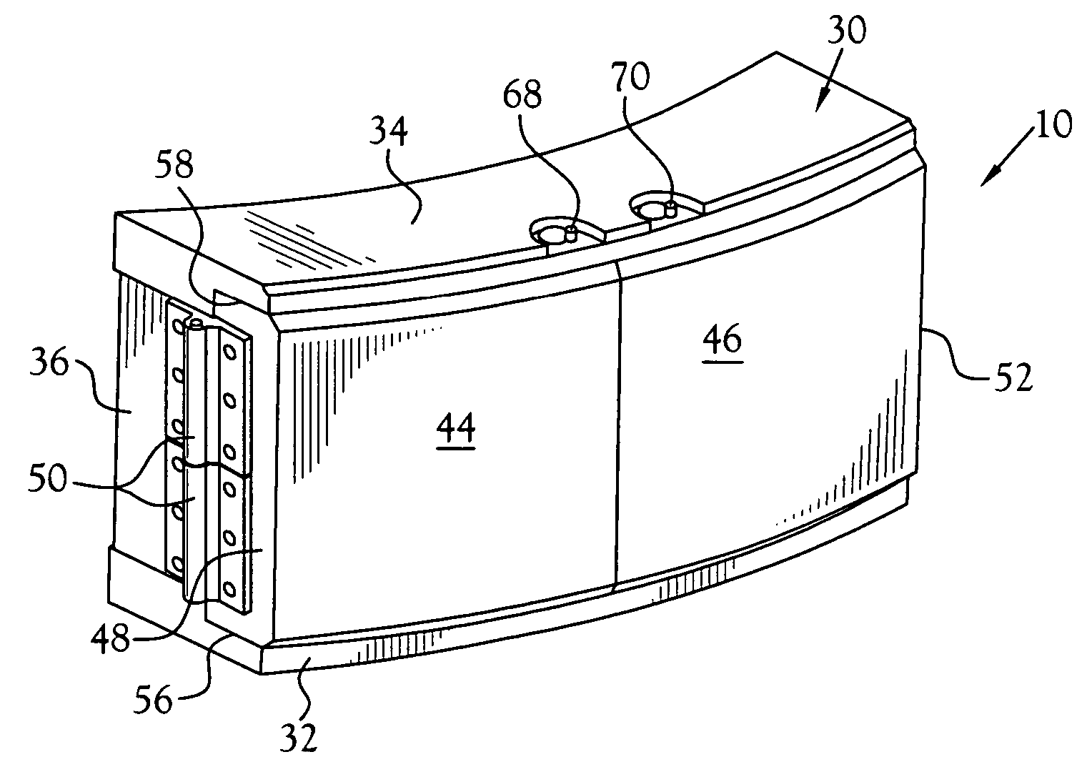 Closure for shielding the targeting assembly of a particle accelerator