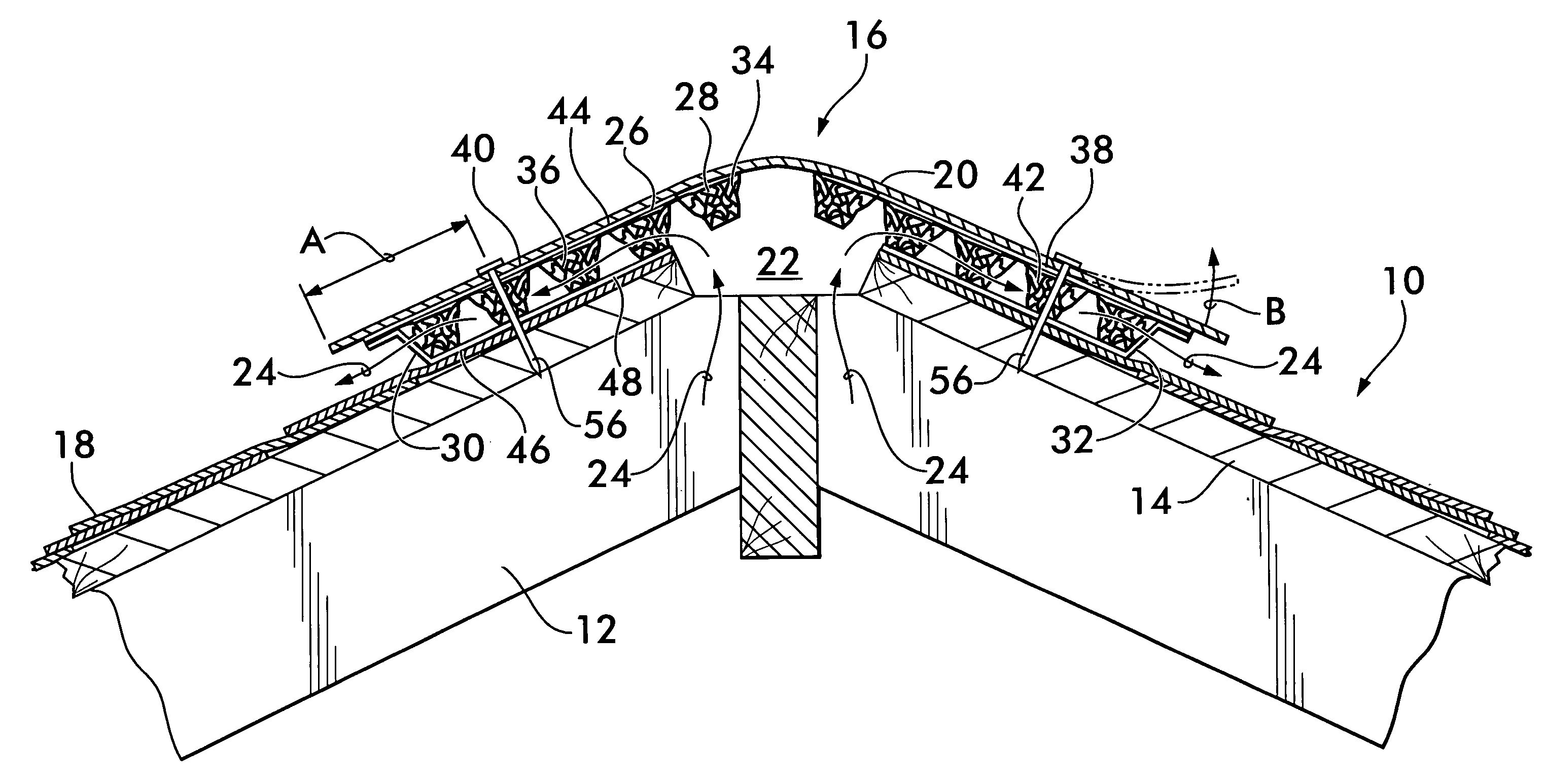 Roof ridge vent