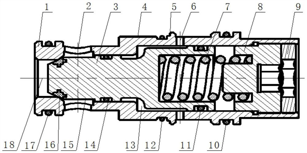 Hydraulic control one-way valve with safety function