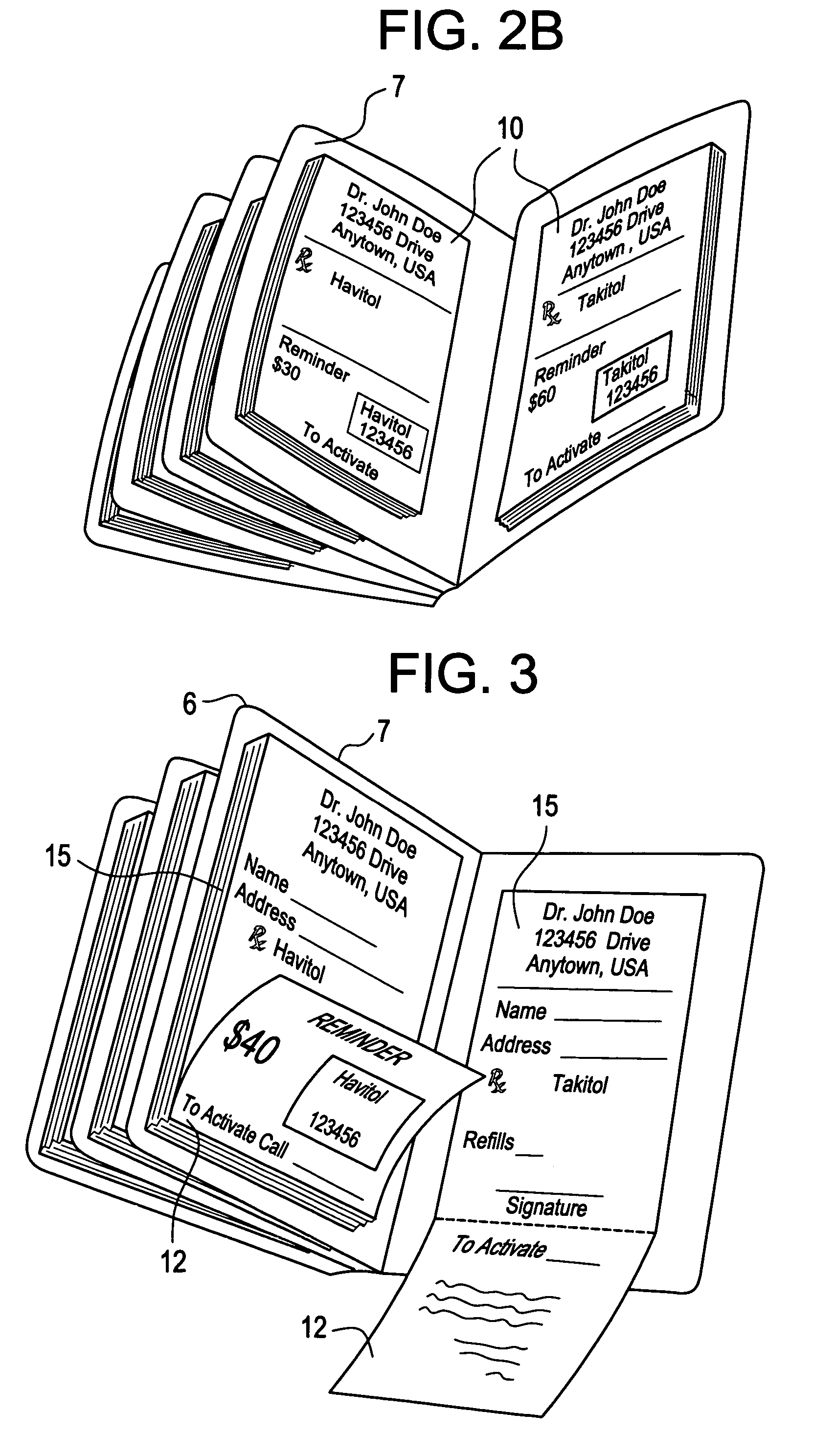 Portable prescription pad compendium with discount program reminder means