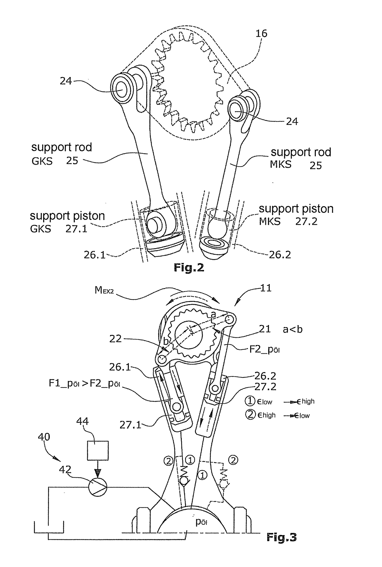 Variable compression ratio piston machine and method for adjusting the variable compression ratio piston machine