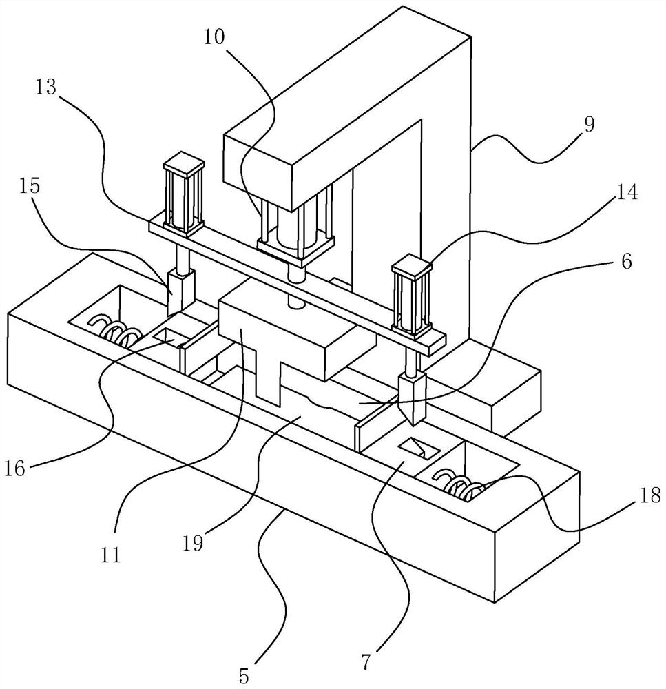 A molding die for an e-shaped magnetic core and a processing and molding method thereof