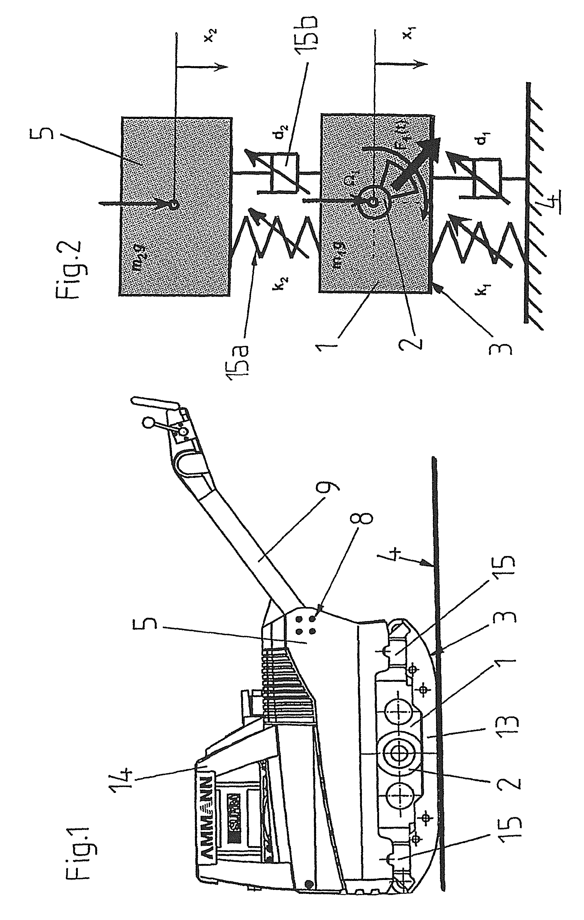 Arrangement for providing a pulsing compressive force