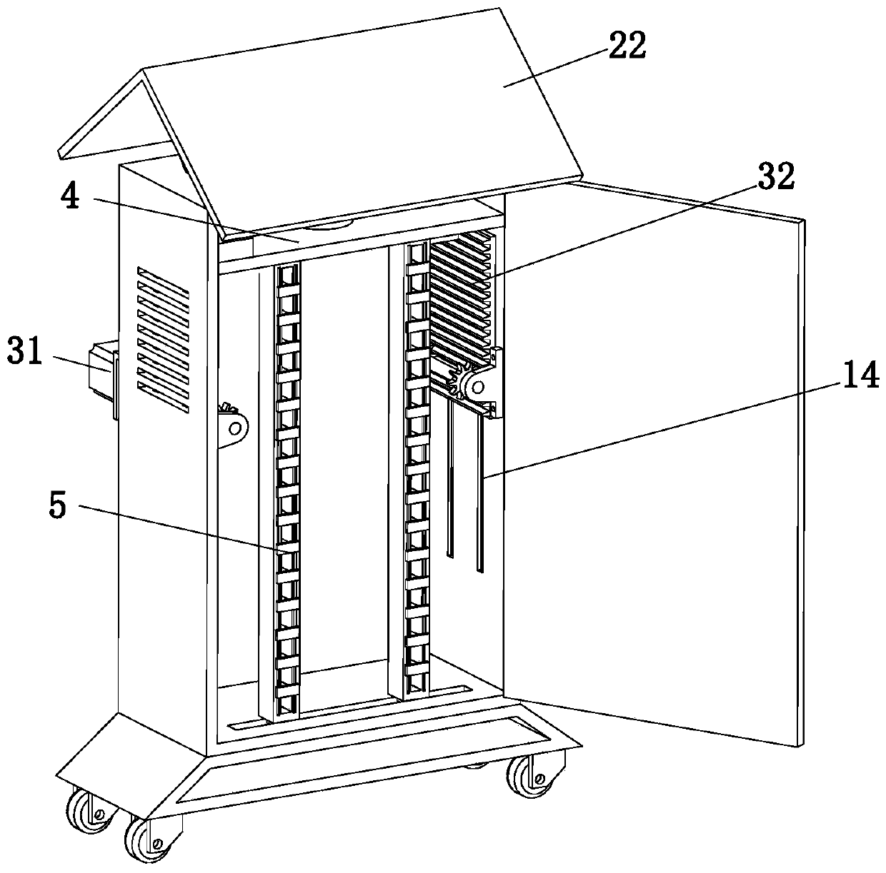 Constant temperature fireproof power distribution cabinet