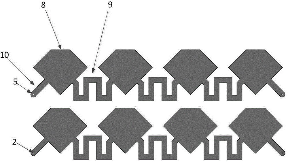 Left-right hand circular polarization reconstructible micro-strip travelling wave antenna array