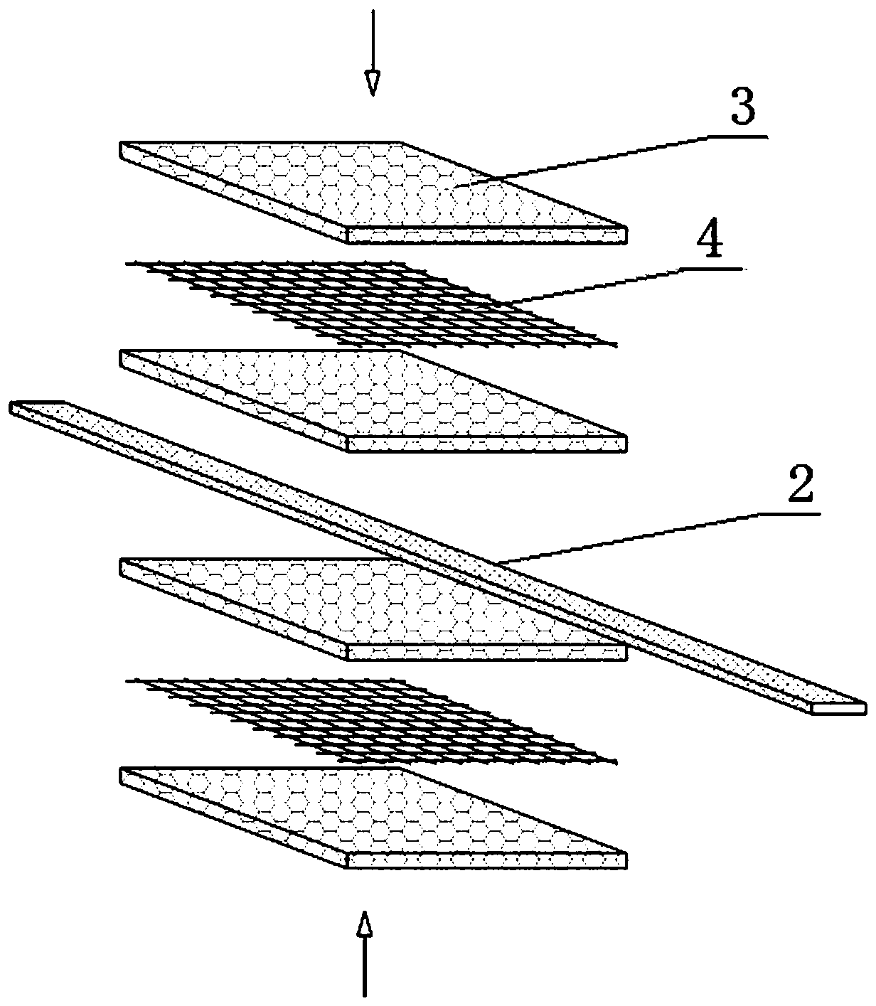 Lightweight graphite resistance reduction module and preparation method thereof