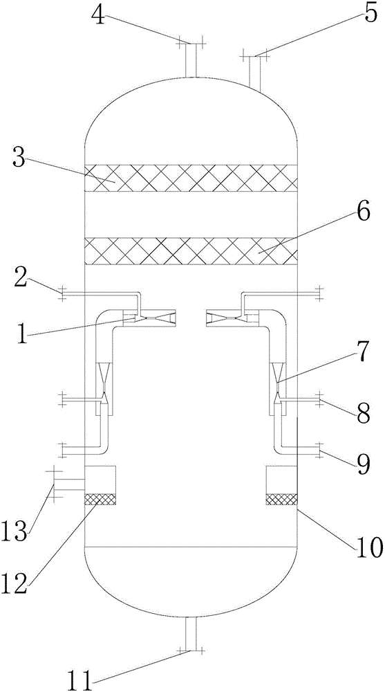 Impinging stream polyphase reactor