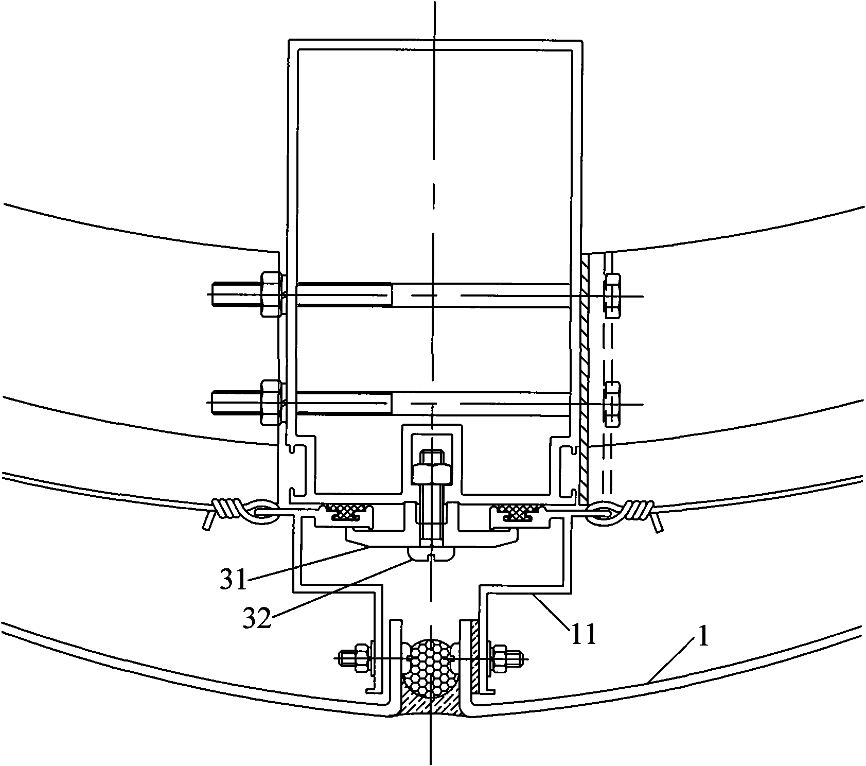 Elastic forming method for panel of curtain wall and curved-surface building curtain wall