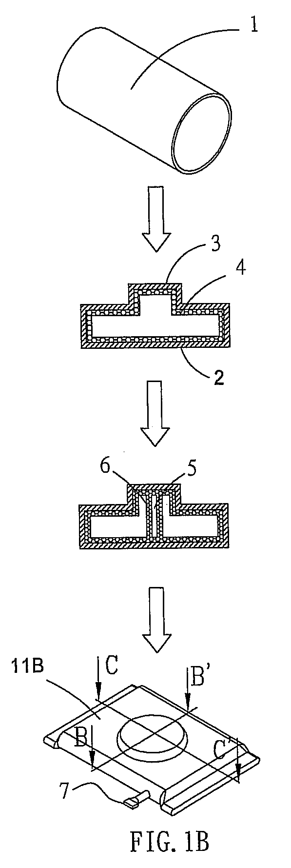 Dissipation module,flat heat column thereof and manufacturing method for flat heat column