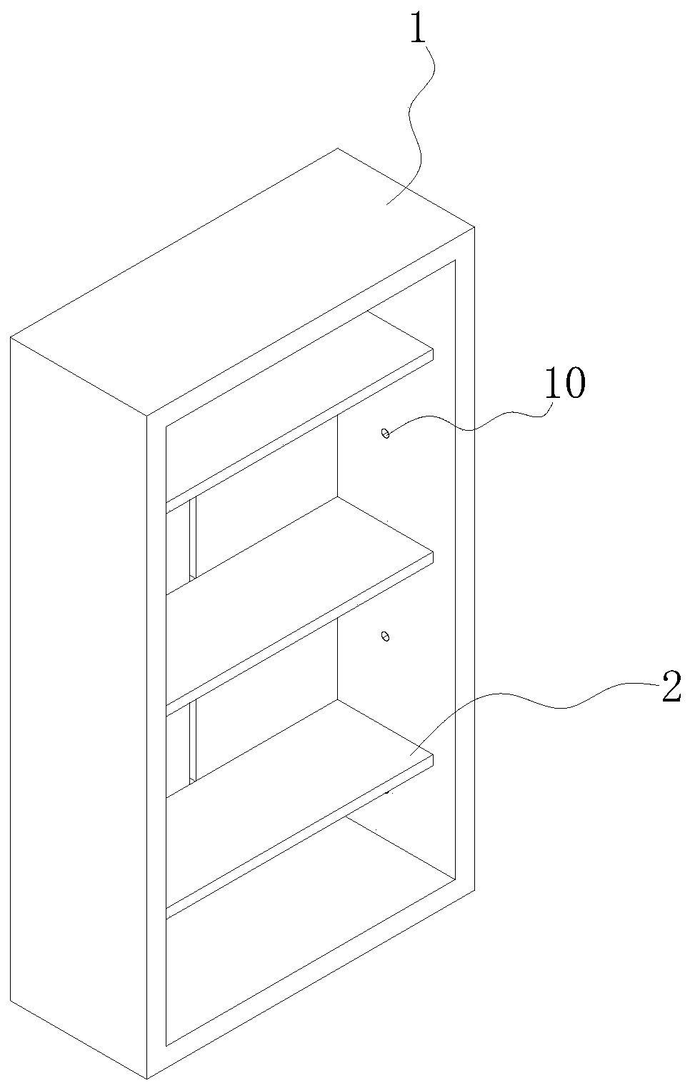 Mold storage device with space adjusting function