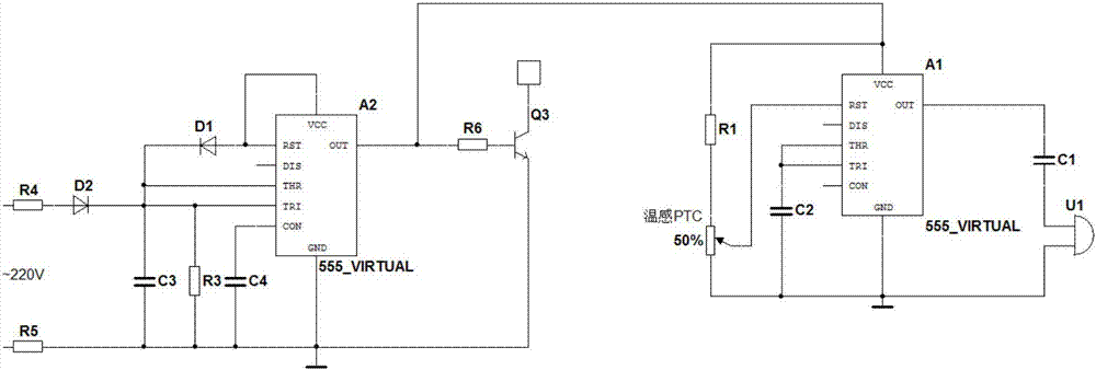 Printed-type temperature sensor and evacuation sign provided with same