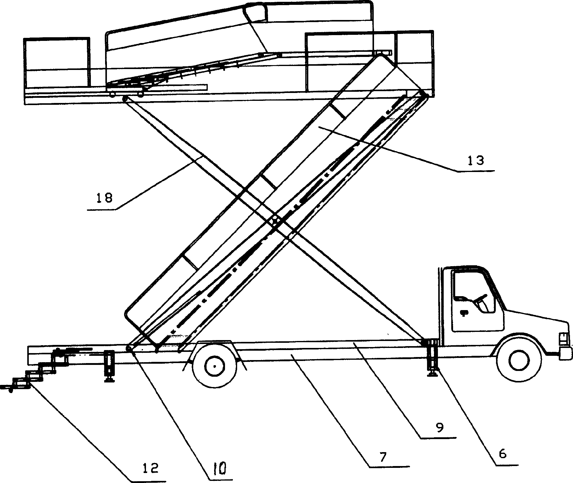 Rotary passenger ladder car for passenger ship