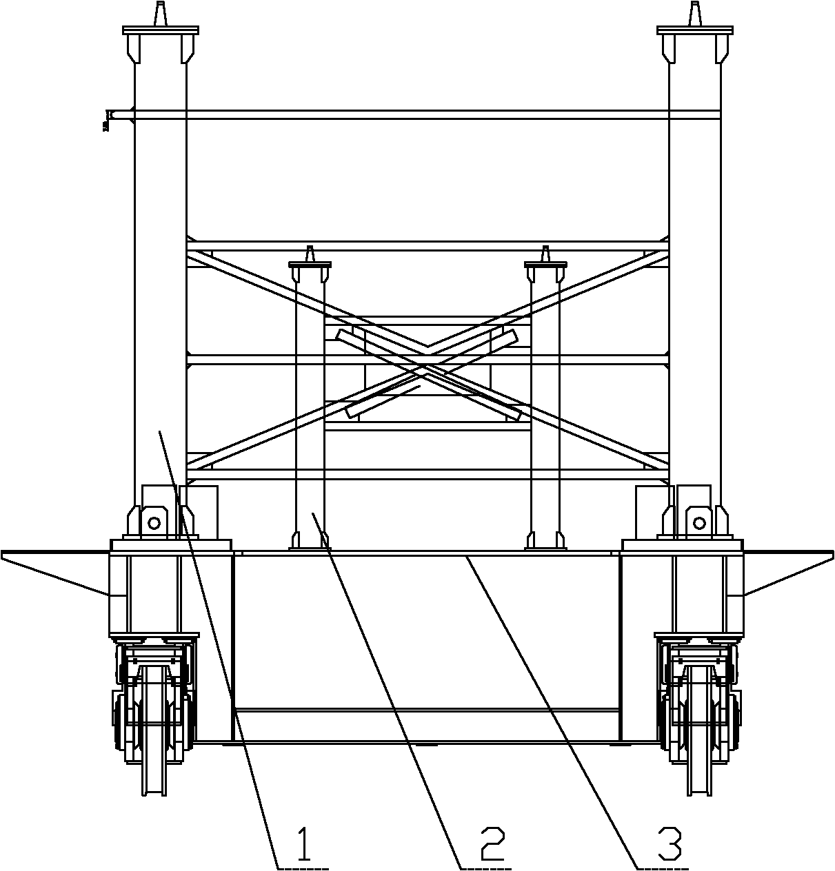 Integral hydraulic jacking inverted construction method of large converter