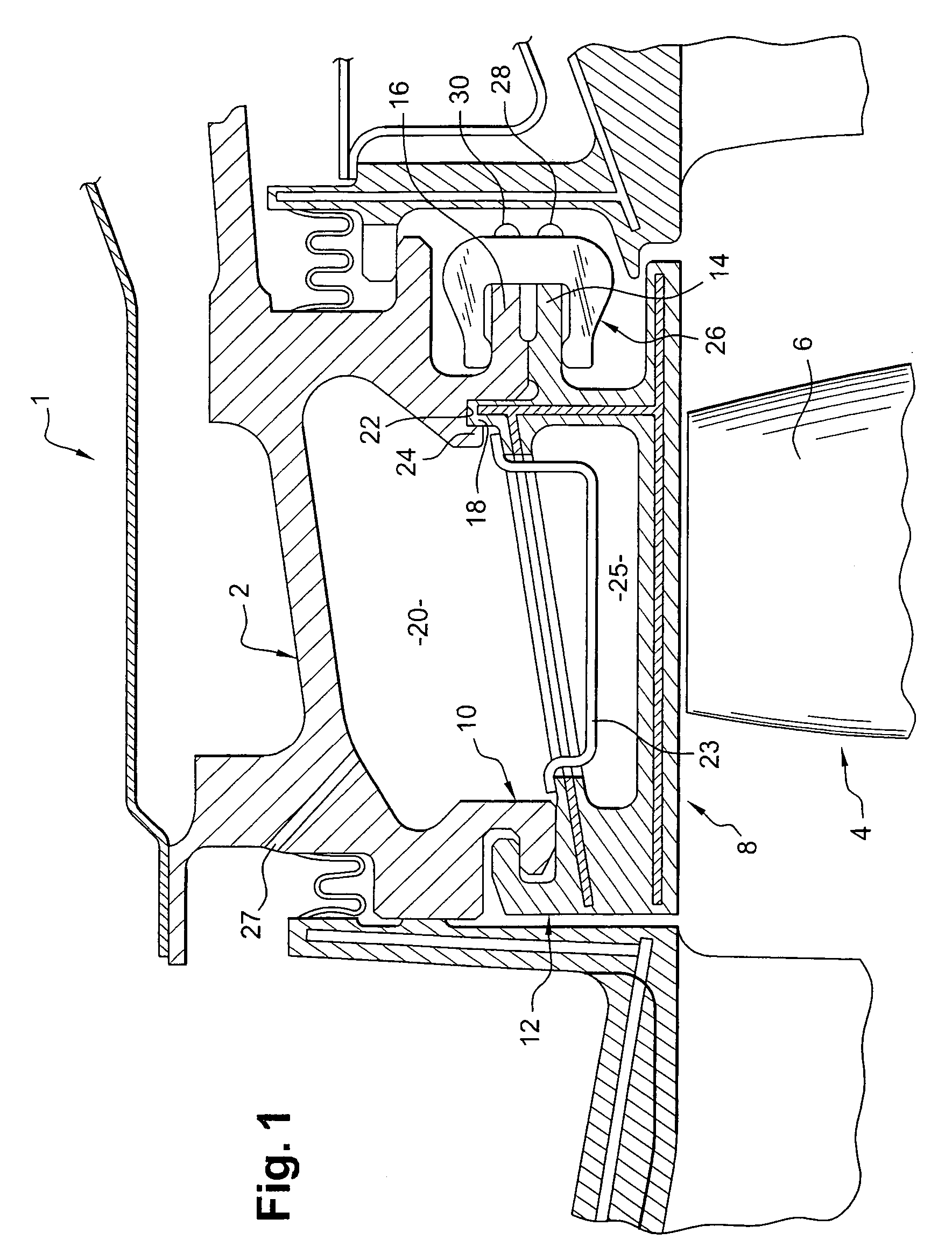 Turbomachine with cooled ring segments