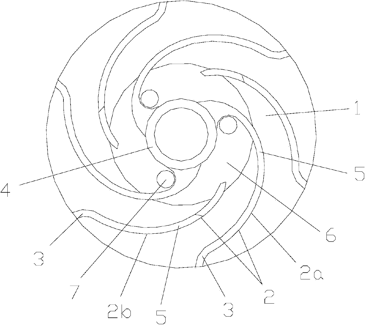 Epicycloid centrifugal pump impeller