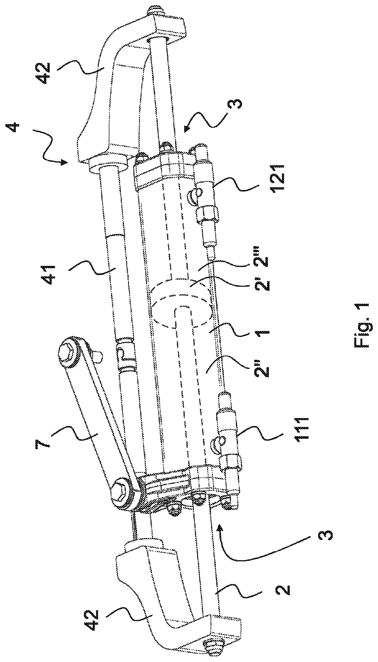 Double effect hydraulic actuating cylinder