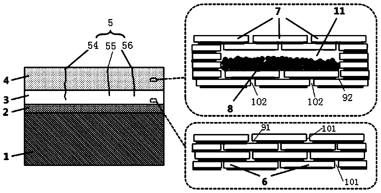 Anti-sintering long-life double-layer columnar structure thermal barrier coating and preparation method thereof