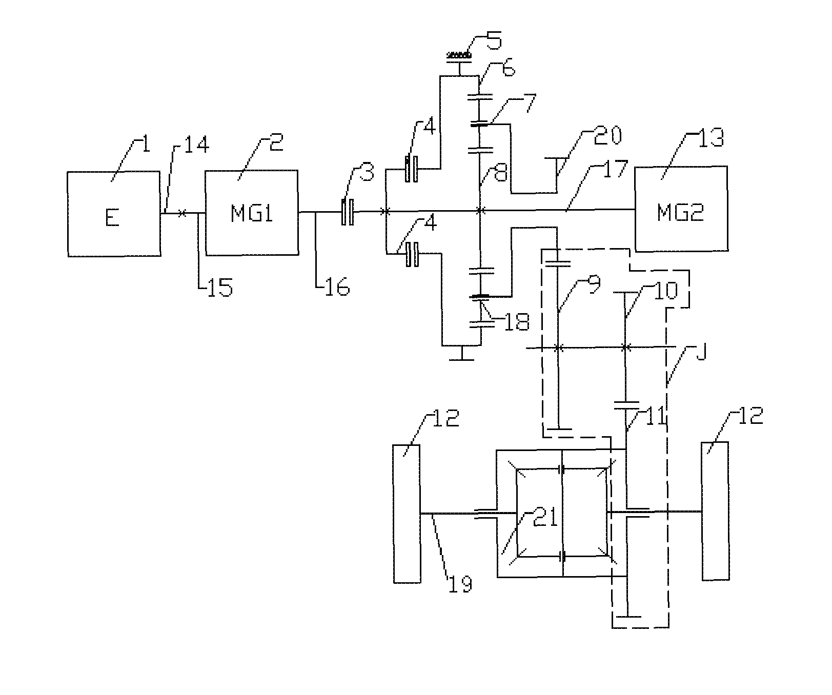 Hybrid power driving system and gear position operation method thereof