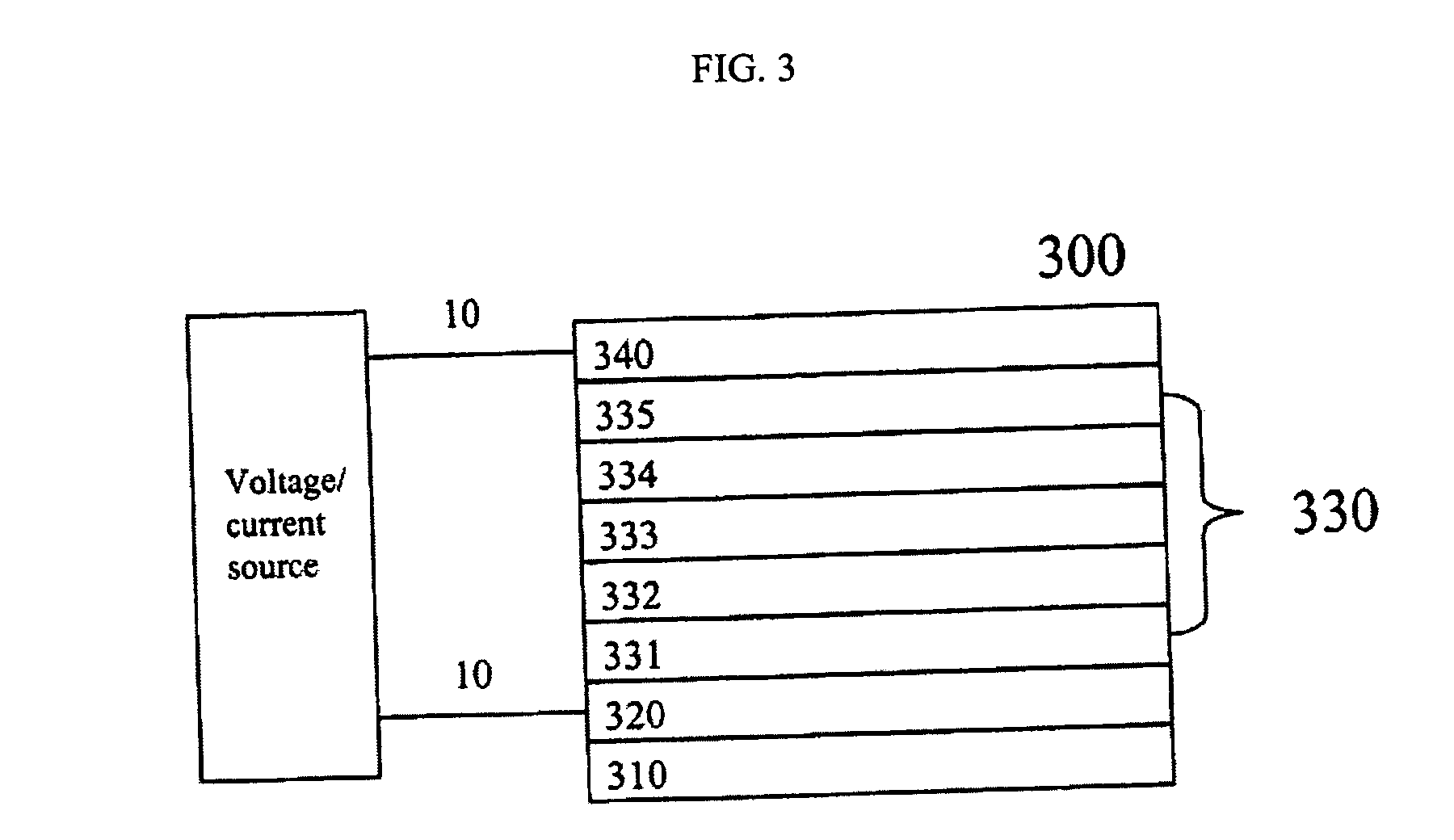 Aggregate organic light emitting diode devices with improved operational stability