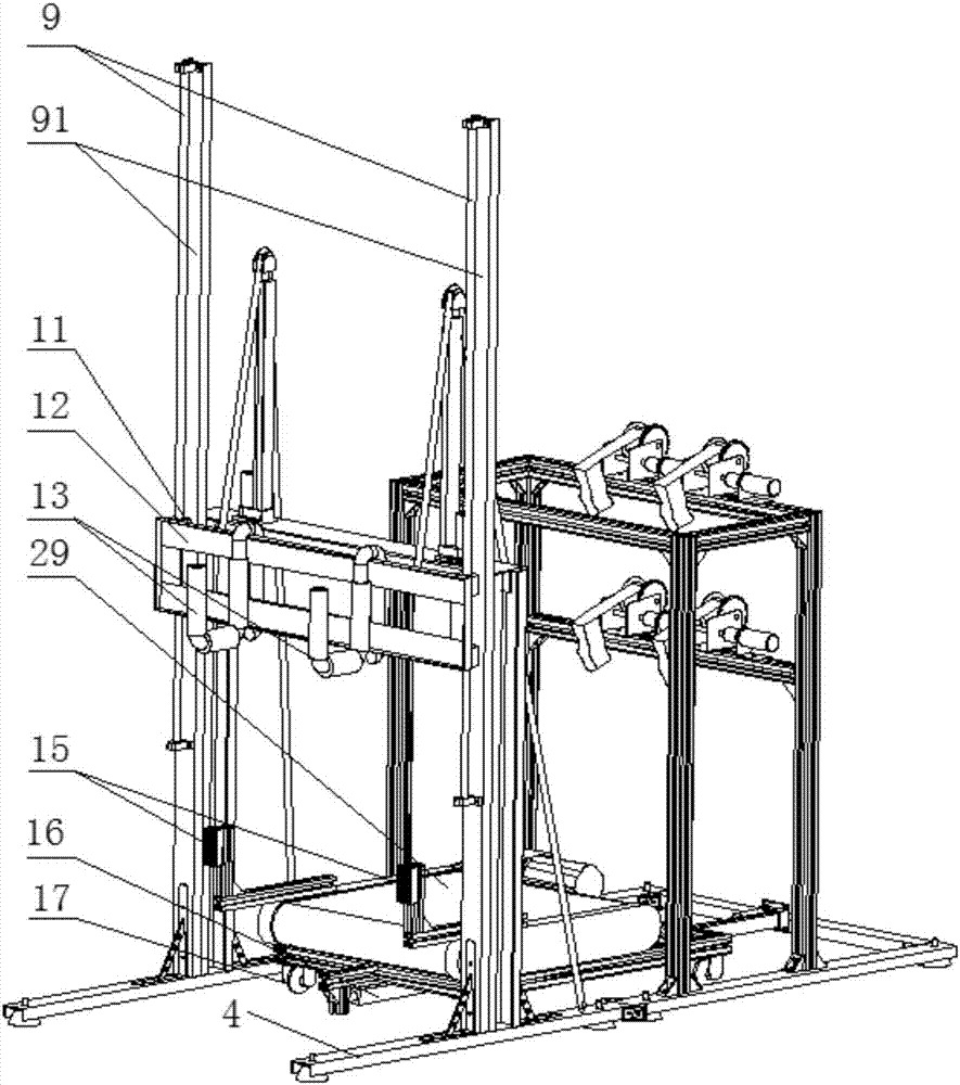 Standing type leg rehabilitation trainer