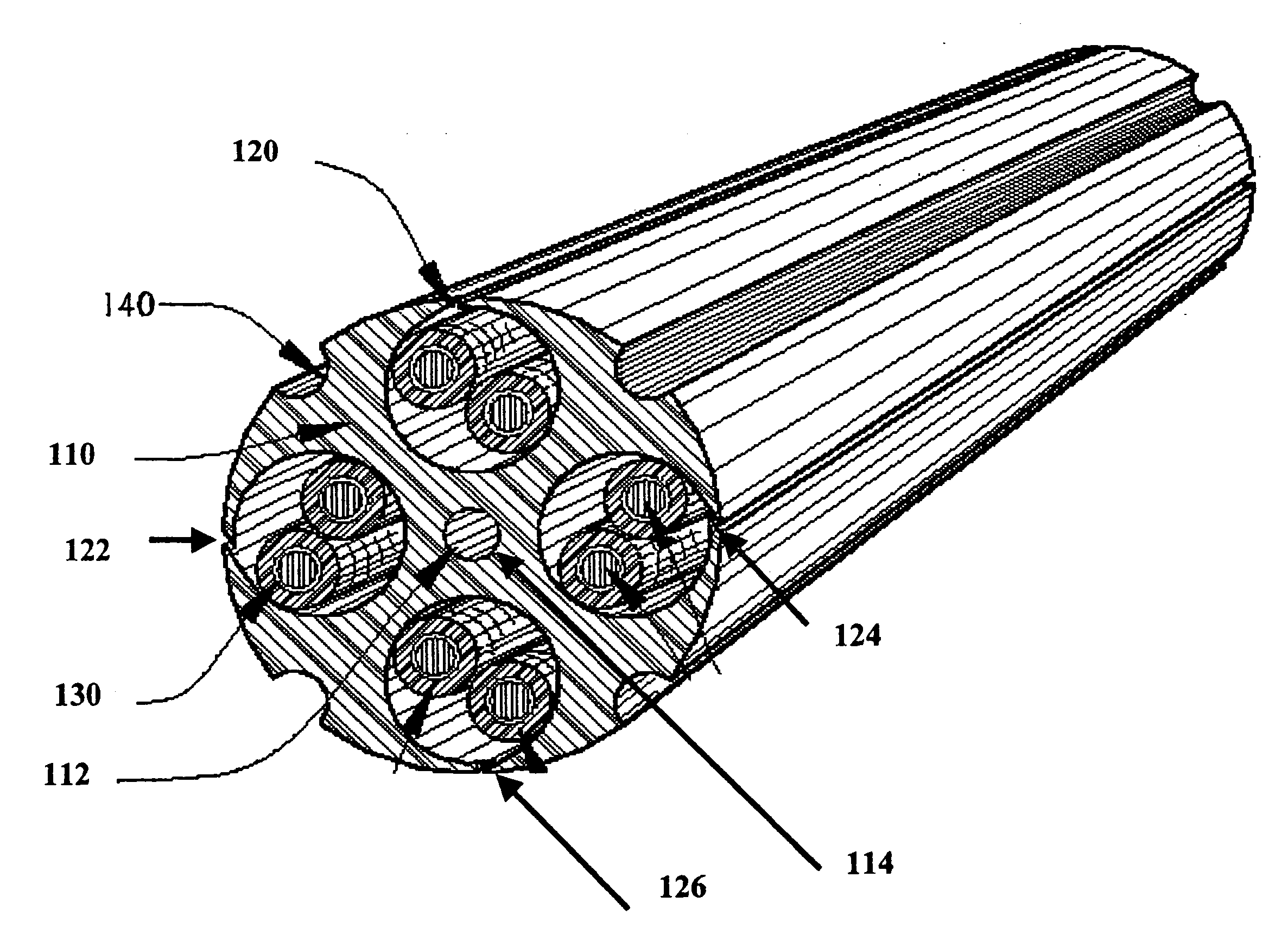 High performance support-separators for communications cables