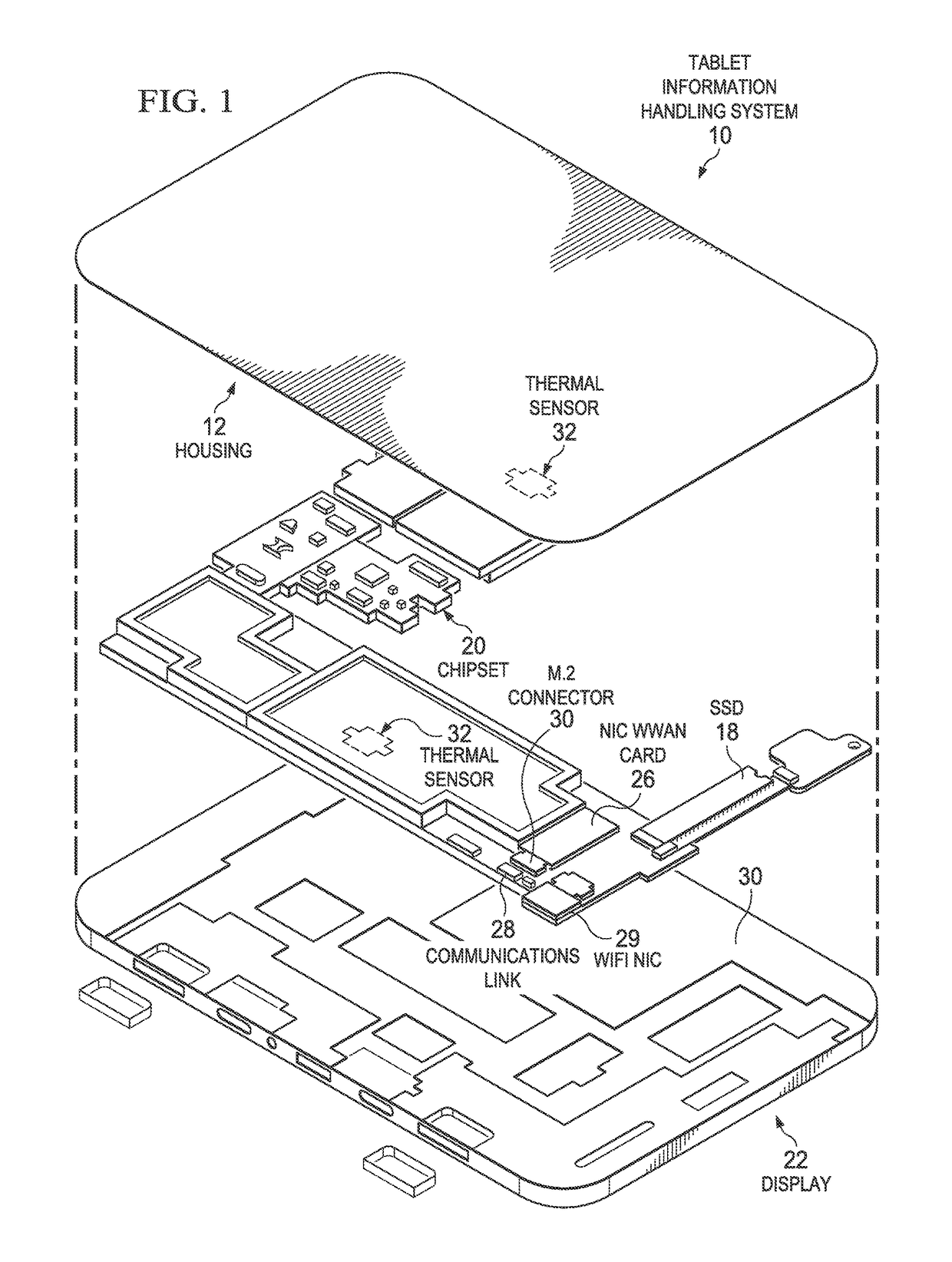 Information handling system thermal control with adaptive non-rotational cooling devices