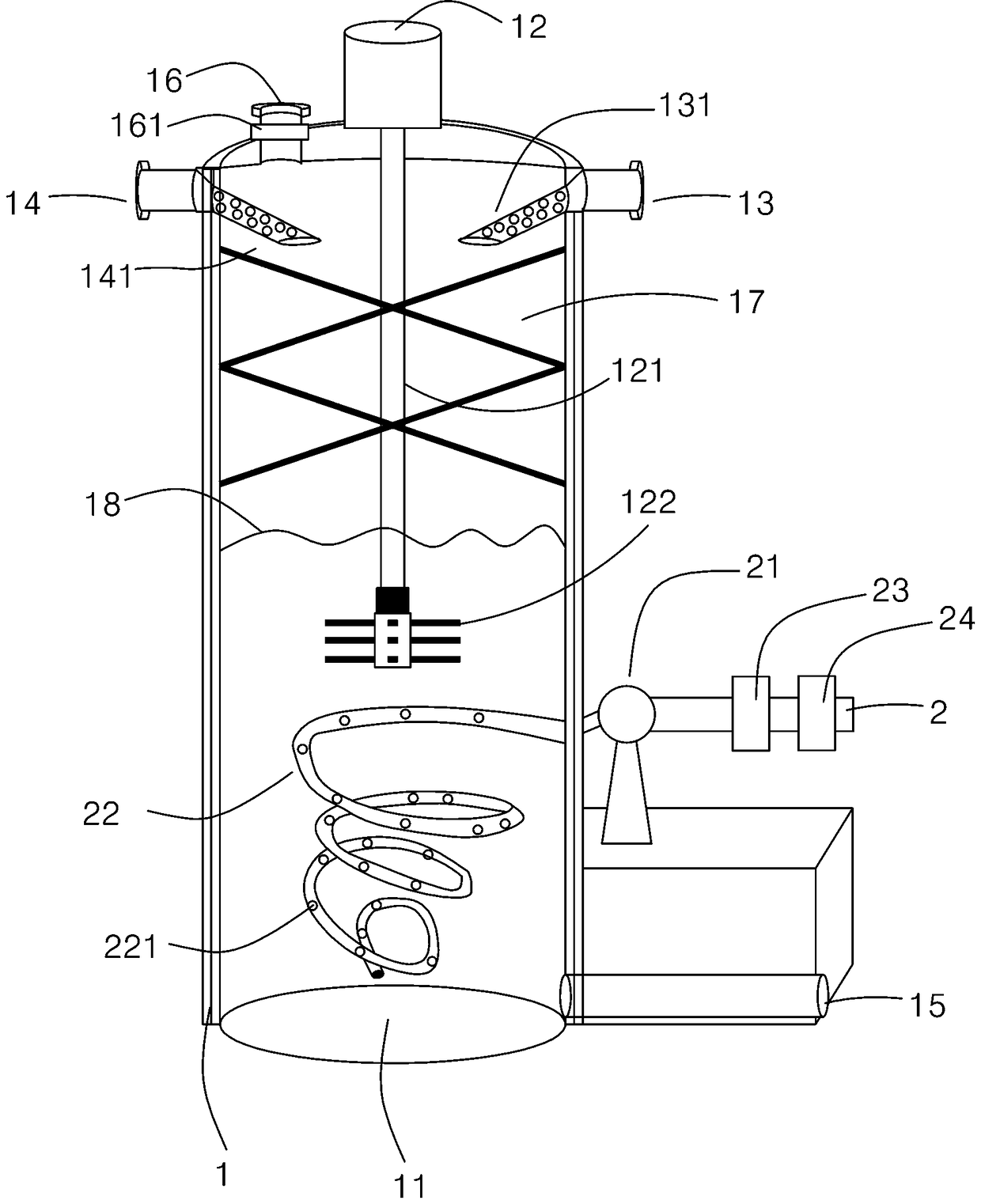 Liquid material mixing apparatus