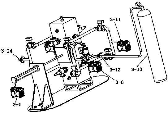 Explosive test device of combustible gas with concentration gradient and using method