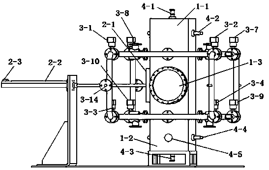 Explosive test device of combustible gas with concentration gradient and using method