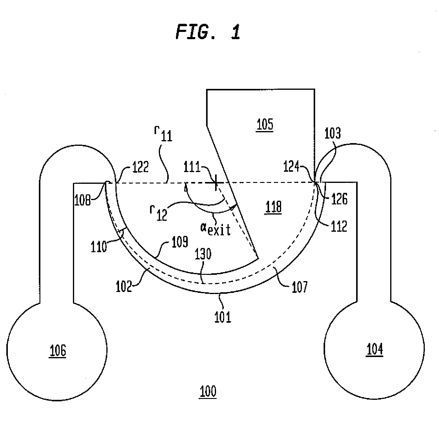 Aerodynamic separation nozzle