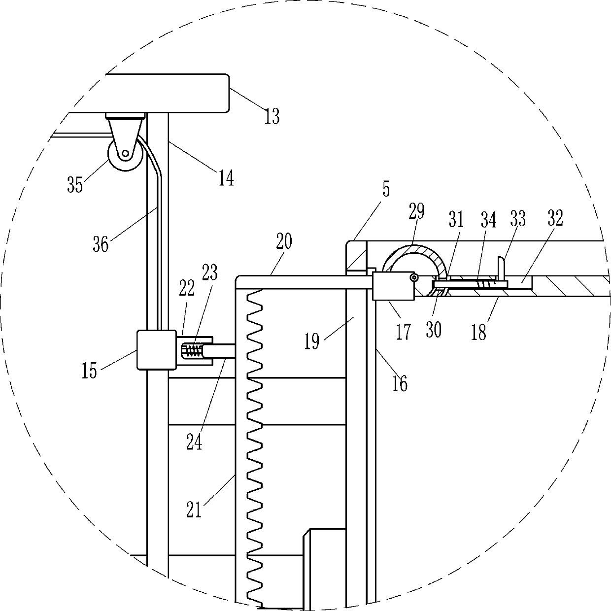 Cotton discharging device of cotton opener