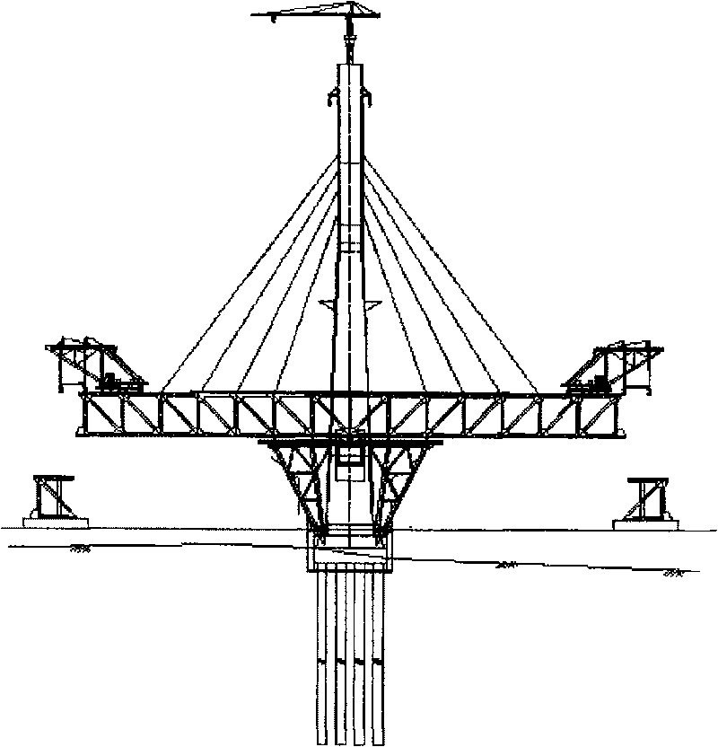 Crane with heavy frame beam