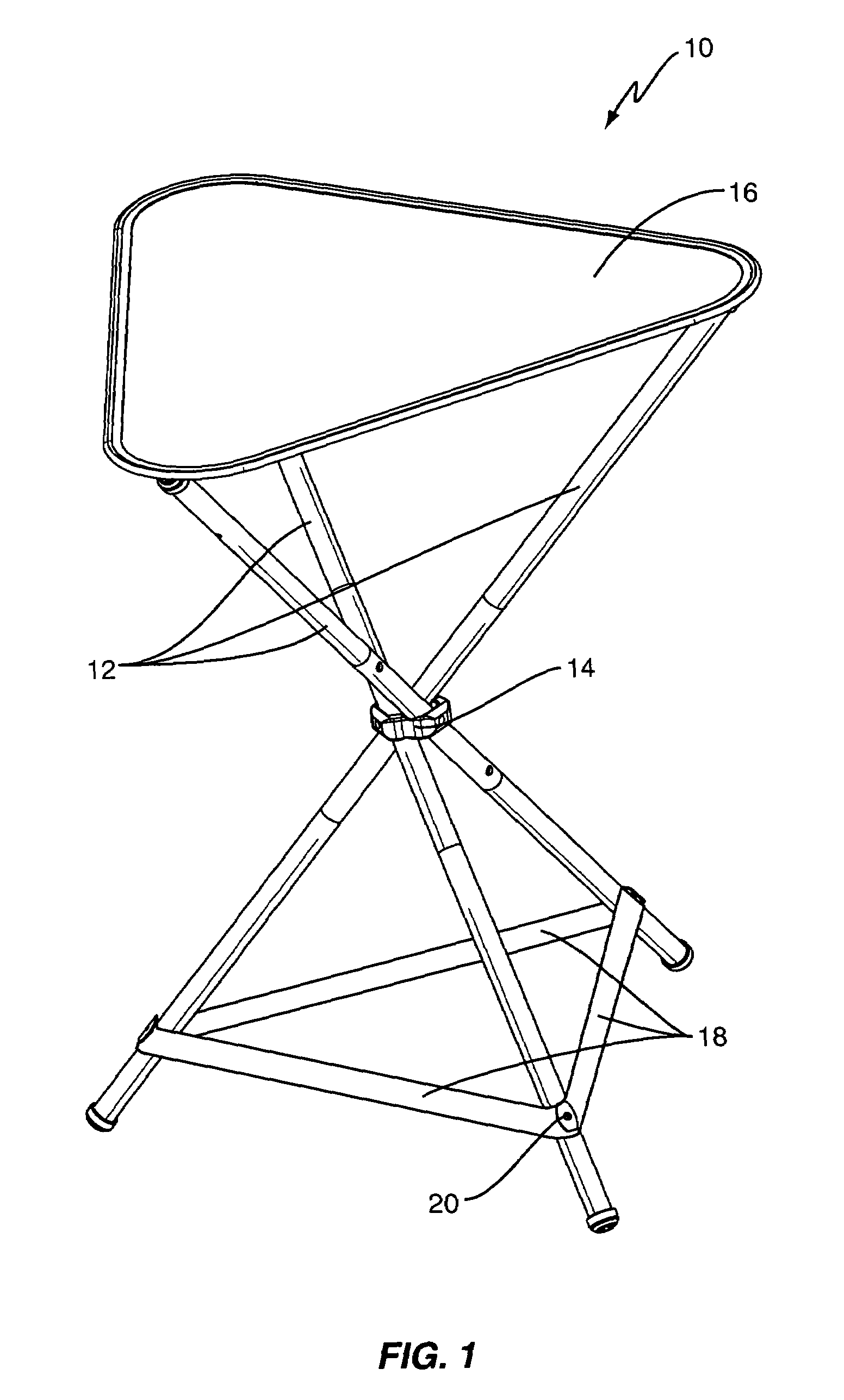 Collapsible support frame for furniture