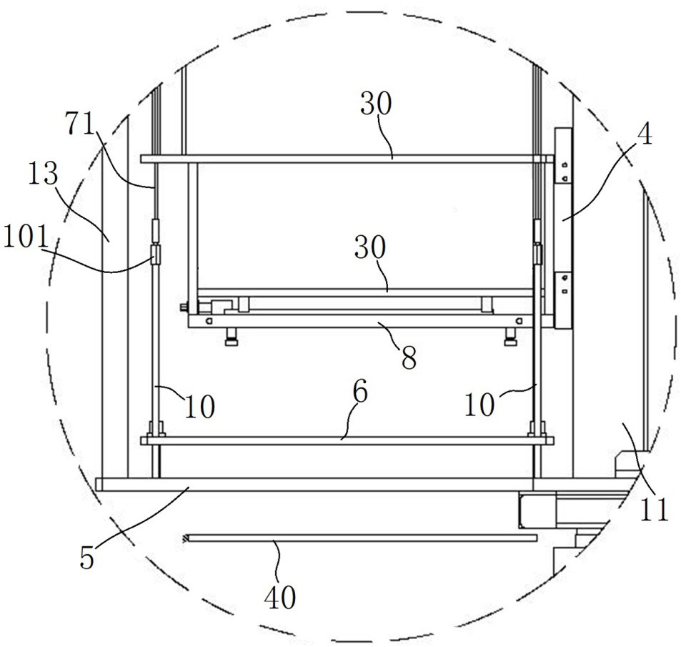 Adjustable movable guide mechanism for efficient rod-changing wire-drawing feeding device