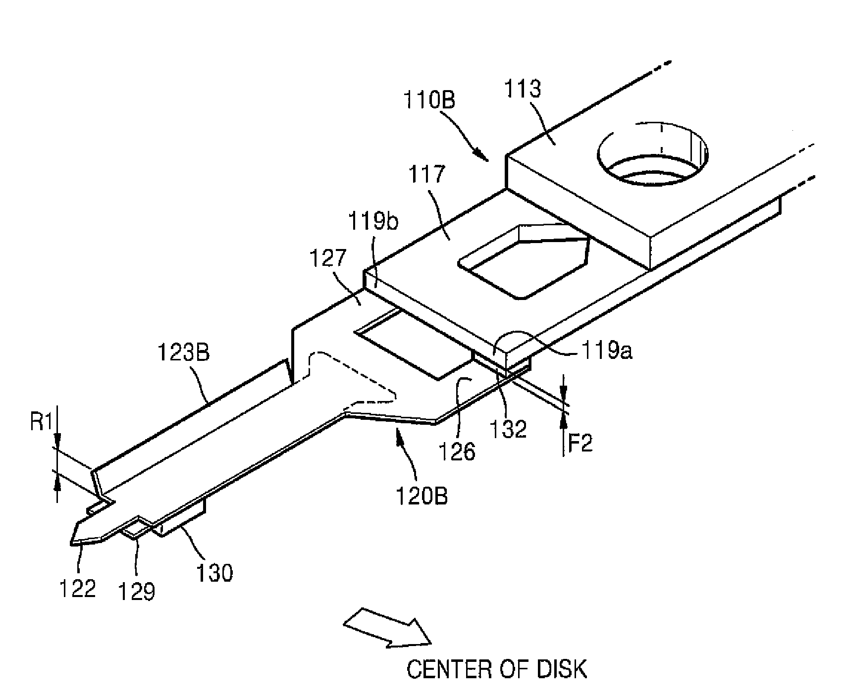 Head stack assembly with suspension supporting head slider and hard disc drive including the same