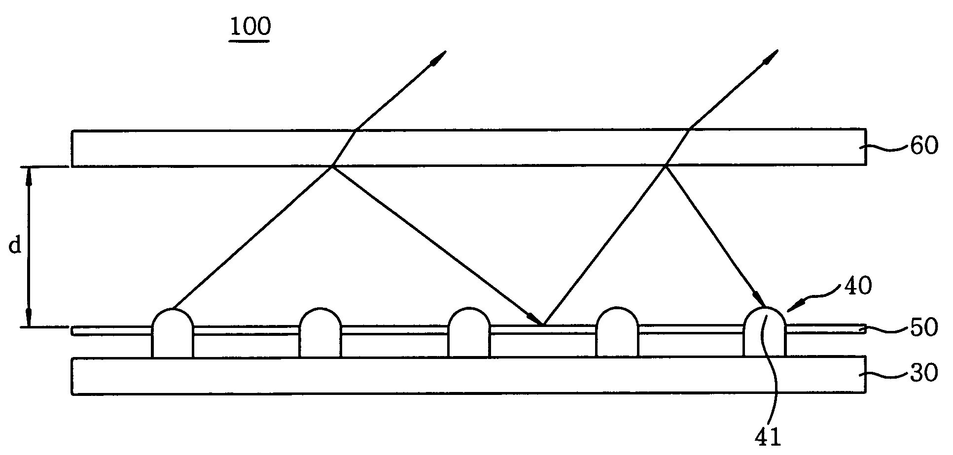 Backlight unit with an oxide compound-laminated optical layer