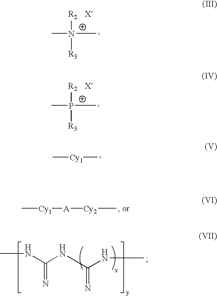 Polyionene polymers with hydrolyzable linkages