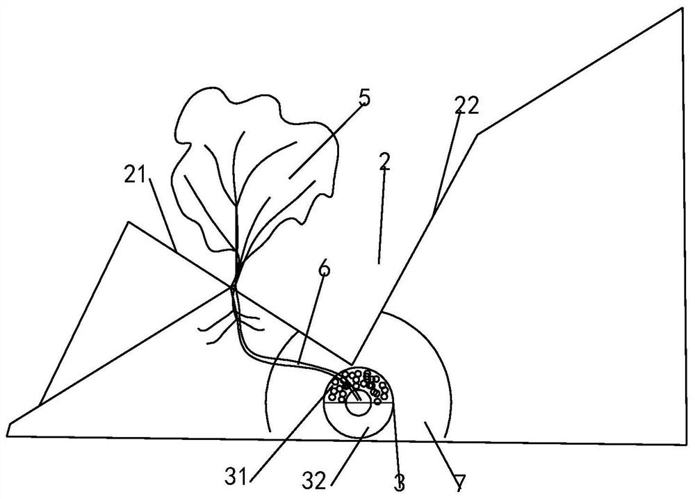 Semi-arid waste dump slope vegetation restoration structure and method capable of efficiently utilizing rainfall