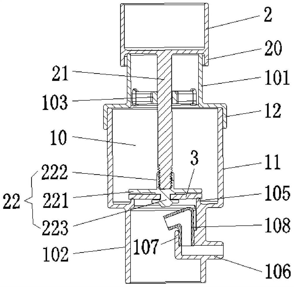 Overflow valve for isolating air