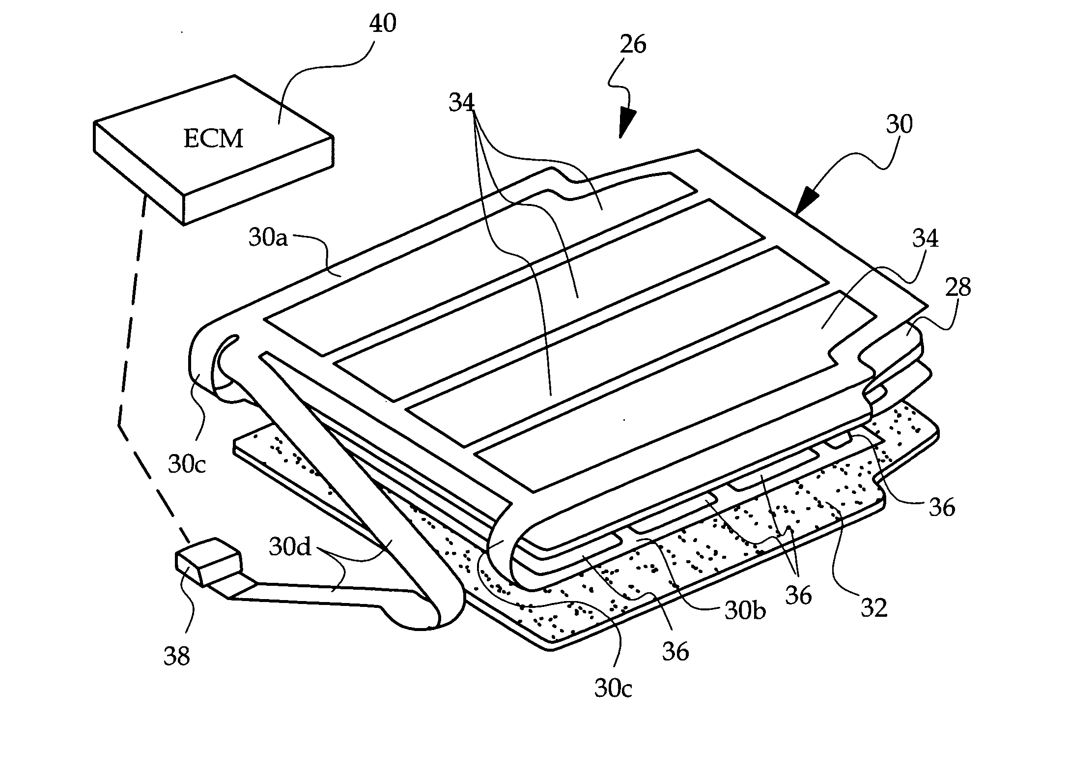 Capacitive sensing apparatus for a vehicle seat