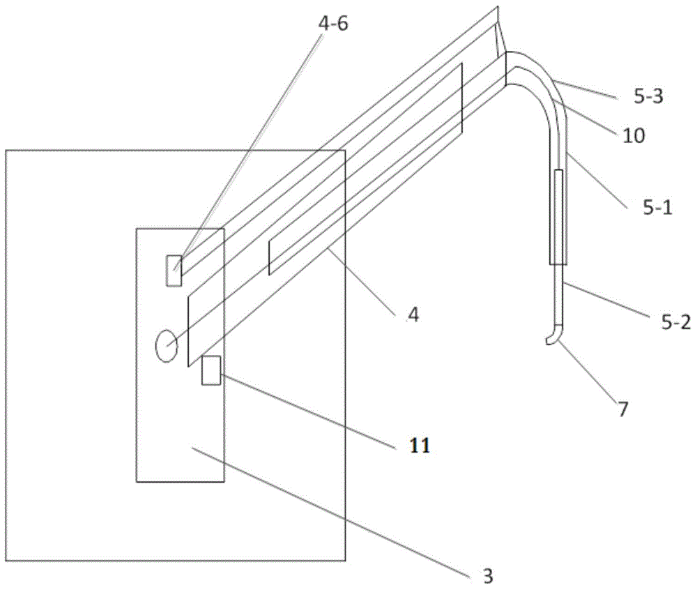 Hydraulic arm structure mounted in high-rise buildings