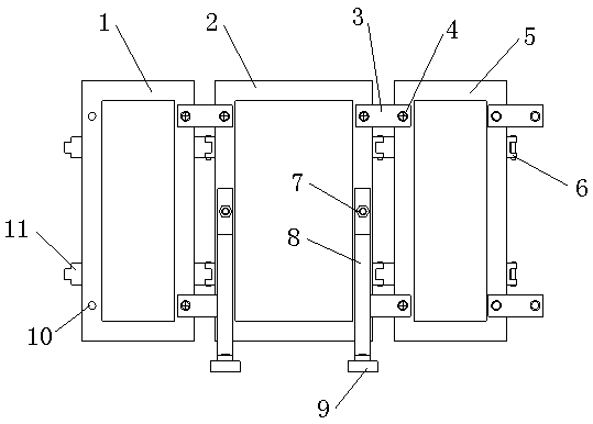 Firmly-connected folding construction fence