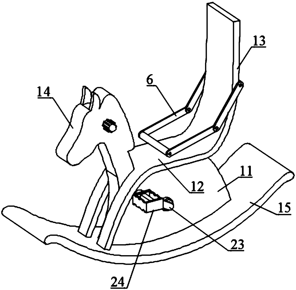 Self-dumping type wooden horse