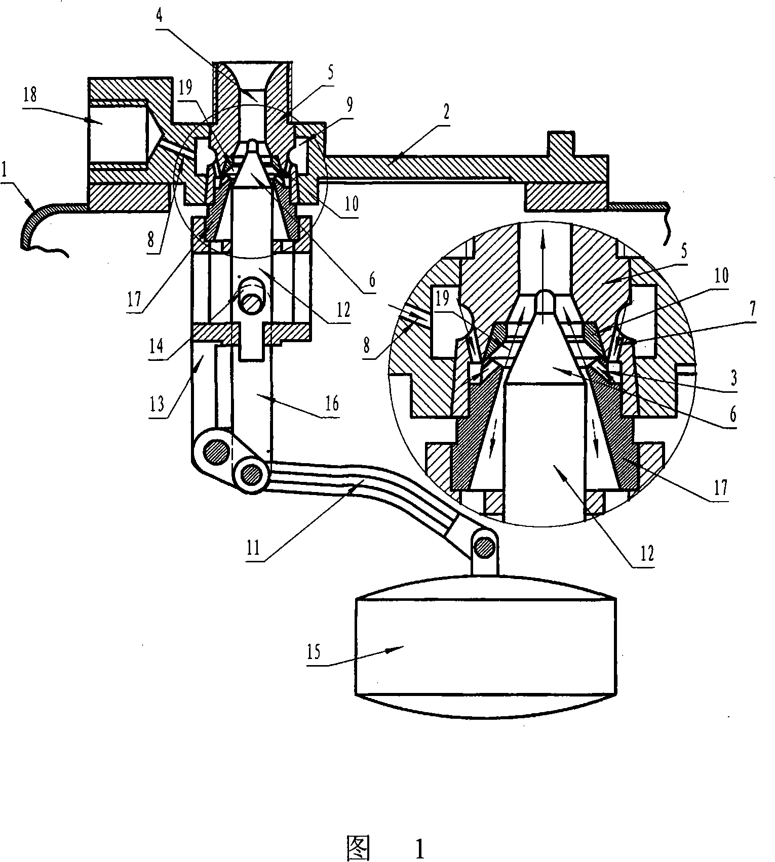 Montejus equipped with injector