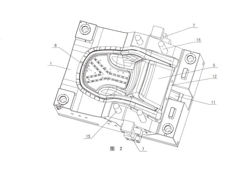 Demolding mechanism of plastic chair mold