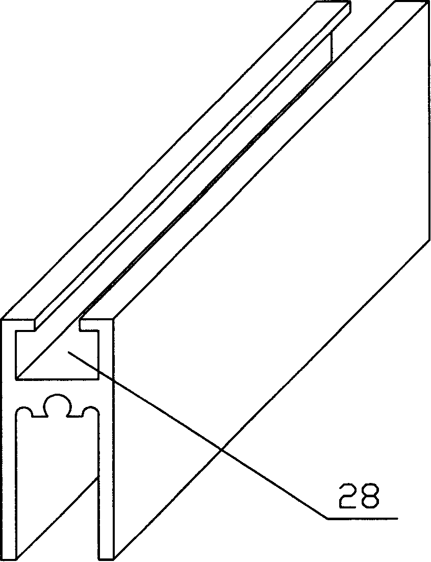 Shower cabinet sliding glass door