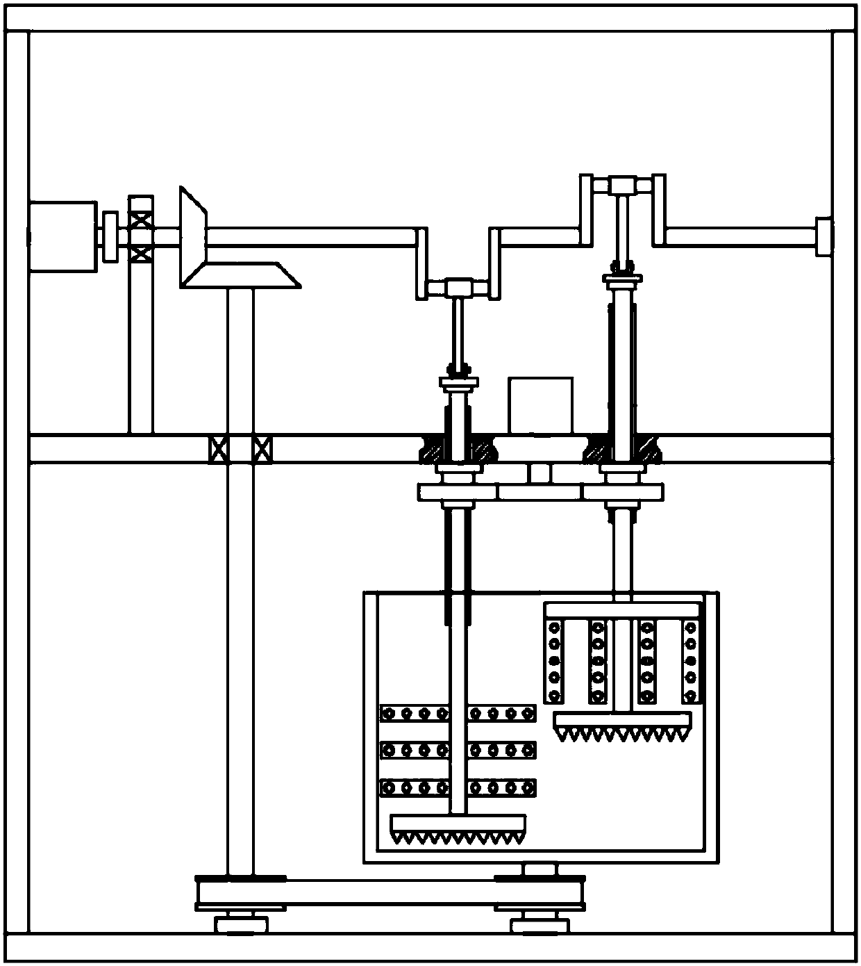 Raw material mixing device for road bridge construction