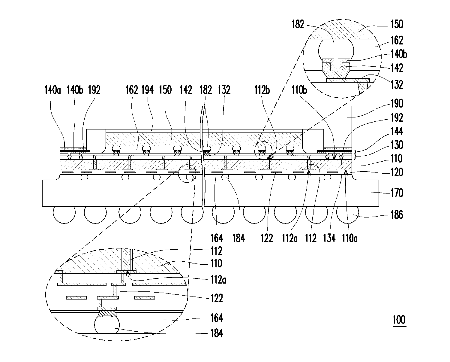 Semiconductor structure having conductive vias and method for manufacturing the same