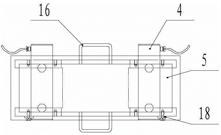 Calibration stand of tension monitoring stress hinge pin for cable disengaging hook