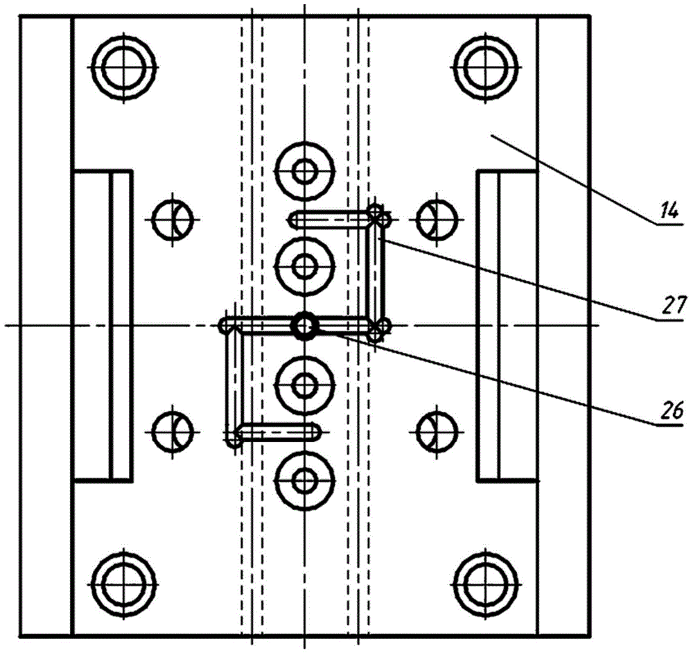 Injection mould of automatically cutting side gate in mould